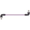 Igus CAT9040370 26 AWG 4P RJ45 L Above A / Lower B Angled Connector Crossover Hirose TPE Harnessed CAT5e Cable