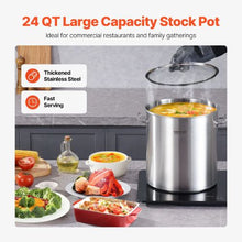 24 QT Stainless Steel Stockpot Cooking Basket for Kitchen SP24QT303307D