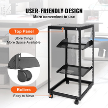 Rack, 15"-40" Adjustable Depth 20U Open Frame Server Rack