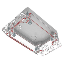 Flanged Base Polycarbonate Plastic Gray/clear RBF53P06G10C