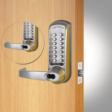 Brushed Steel Heavy Duty Non Code Free Mechanical Lock With Mortise Tubular Latchbolt and Back to Back Tubular Latchbolt