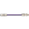 Igus CAT9121014 26 AWG 4P M12 X-Coded Socket A / Pin B Connector Harting PVC Harnessed CAT5e Cable