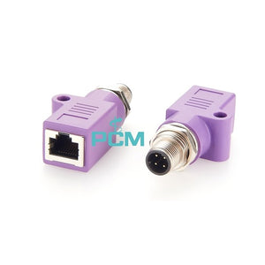 M12 D Code to RJ45 Ethernet Adapter PCM-0660