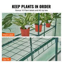 4.7 x 4.7 x 6.5' Ft High Strength PE Cover with Zipper Door and Steel Frame Walk-in Green House with Shelves