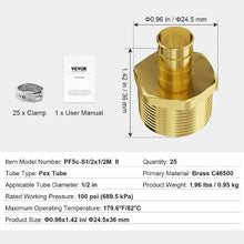1/2" Brass Clamp-style External Thread for Air 1/2 NPT Pipe Fittings (25PCS)