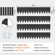 8 Inch x 13.3' Ft Hammer-in Edging Border with 6 Clips Steel Garden Edging Borders Steel Landscape Edging (Pack of 4)