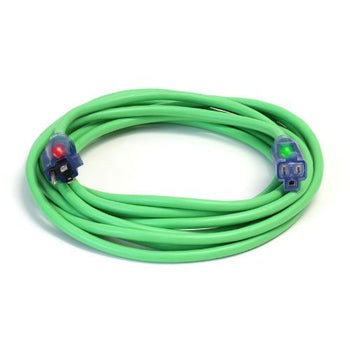 25FT 12/3 SJEOW Light Indicator Outdoor Cold Weather Extension Cord Green
