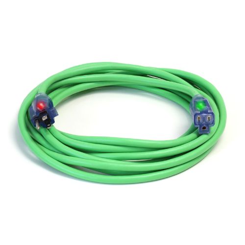 25FT 12/3 SJEOW Light Indicator Outdoor Cold Weather Extension Cord Green