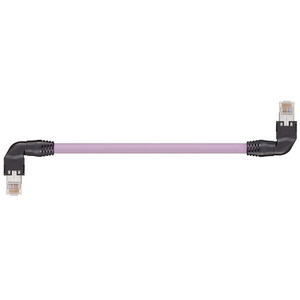 Igus RJ45 L Above A / Lower B Angled Connector Crossover Hirose Harnessed CAT5e Cable