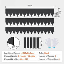 6 Inch x 10' Ft Hammer-in Edging Border with 5 Clips Steel Garden Edging Borders Bendable Metal Landscape Edging (Pack of 3)