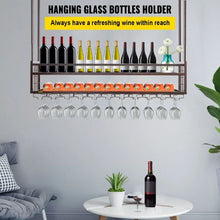 46.9 X 11.8 In Hanging Wine Glass Rack for Bar Cafe Kitchen XR-gy001