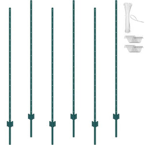 T-Post Heavy Duty Metal Fence Post (6-Piece) 6-6ft