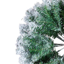 Prelit Flocked Artificial Christmas Tree Xmas with 550 White LED Lights Decoration (7.5FT)