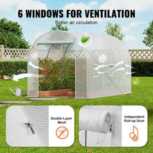 10 x 7 x 7' Ft White Galvanized Frame PE Cover Walk-in Tunnel Greenhouse VV-TG-7502-PE