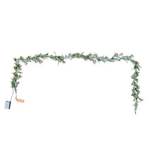 Realistic Greenery Decorated with Vines Olive Leaves and Berries Xmas Decoration (9FT)