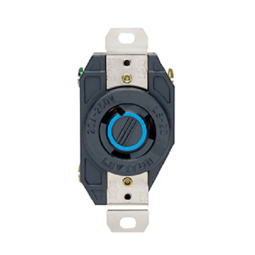 20 Amp NEMA L6-20R Flush Mount Locking Receptacle 2320