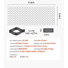 3 Inch 17x9' Ft  Depth Geocell Grid for Gravel Ground Grid GG-D75-450