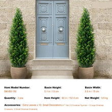 60 Inch Topiary Tree Faux Plant UV Decor Indoor and Outdoor Artificial Cedar SM-BS-150 (Pack of 5)