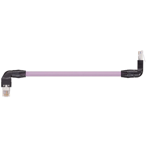 Igus CAT9040510 26 AWG 4P RJ45 L Above A / T Outer B Angled Connector Crossover Hirose TPE Harnessed CAT5e Cable