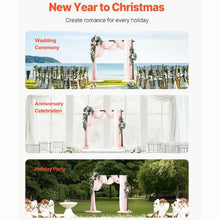 33' Ft Blue and White Wedding Arch Draping Fabric Reception Backdrop Wedding Decoration Artificial Wedding Arch Flowers Kit XH-HQ08 (Pack of 5)