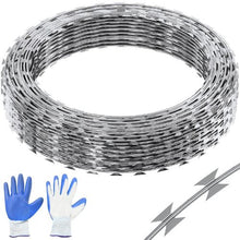 147 ft Razor Barbed Wire and  3 Rolls Razor Wire Fencing Razor Fence  Double Spira For Garden
