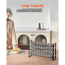"18x11 in Spice Rack Organizer - Set with 36 Spice Jars Lids Labels & Funnel Kitchen & Pantry Storage"