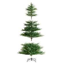 Prelit Flocked Artificial Christmas Tree Xmas with 350 Warm White LED Lights Decoration (6.5FT)