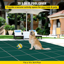 Pool Size 18 X 36 ft Inground Pool Safety Cover Size 20 X 38 ft Winter Pool Cover with Right Step and Installation Hardware Included