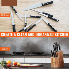 Universal Knife Holder with PP Brush Multifunctional Wooden Knife for Kitchen GM23020