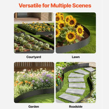 40 x 6 Inch Black Rust-Resistant Garden Edging Border Steel Landscape Edging ZY-40X6-6Black (Pack of 6)