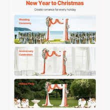 33' Ft Burnt Orange Wedding Arch Draping Fabric Reception Backdrop Wedding Decoration Artificial Wedding Arch Flowers Kit XH-HQ07 (Pack of 5)