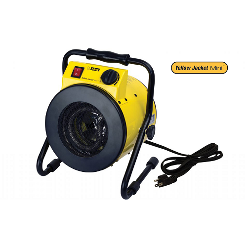 120V 1500W Portable Heater w/ Stat & Plug-In Cord Yellow