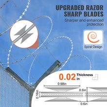 147 Ft Razor Barbed Wire and 3 Rolls Razor Wire Fencing Razor Fence For Garden SD-SRBW10.5-BTO22