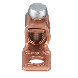 14-6 AWG 1/4 Pan-Lug One Hole Copper Connector Straight Fixed Tongue CXS35-36-C (Pack of 100)