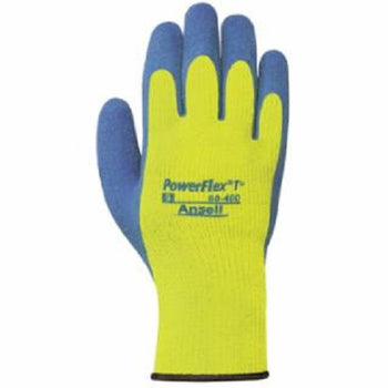 Guantes con forro polar, talla 9, amarillo/azul, 012-80-400-9 (paquete de 72 pares)