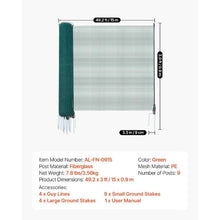3 x 49.2 FT (15 m ) Plastic Mesh Fencing Garden Safety Fences Netting with Double-Spike Stakes For Temporary Fence with Posts
