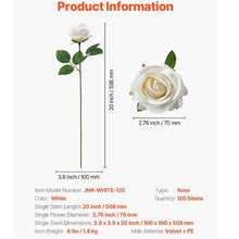 White Roses Realistic Bouquet for Xmas Home Decor Artificial Flowers (120 PCS)