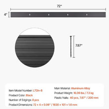 72 Inch Rust-Resistant Bendable for Yard Garden Metal Landscape Edging GE-L72in-8 (Pack of 8)