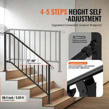 Black Outdoor for Seniors Porch Deck Handrails for Style 2
