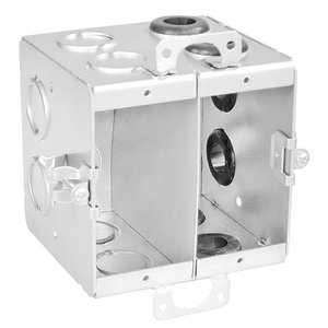 3-1/2" Deep With Conduit Two Gang Cut In Dual Power Box DPB-2OW (Pack of 50)