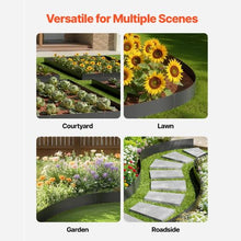 40 x 8 Inch Rust-Resistant Garden Edging Border Steel Landscape Edging ZY-40X12-4Black (Pack of 4)