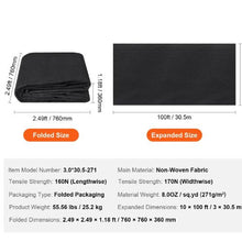 10 x 100' Ft 8OZ Ground Cover Weed Control Fabric Non-Woven Geotextile Fabric GDF-3.0*30.5-271