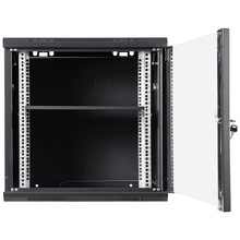 200 lbs Capacity 12U Wall Mount Server Cabinet with Locking Glass Door