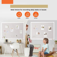 48"x36" White Cork Board with Linen Surface – Stylish Wall-Mounted Bulletin Board for Home School Office