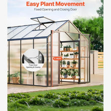 8 x 14' Ft Outdoor Walk-in Greenhouse for Garden Polycarbonate Greenhouse AM037