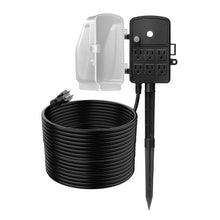 Extension Cord Overload Protection Outdoor Power Strip Weatherproof with Cover 6 Outlets