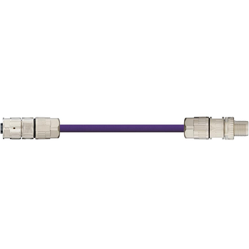 Igus CAT9621014 26 AWG 4P M12 X-Coded Socket A / Pin B Connector Harting PUR Harnessed CAT5e Cable