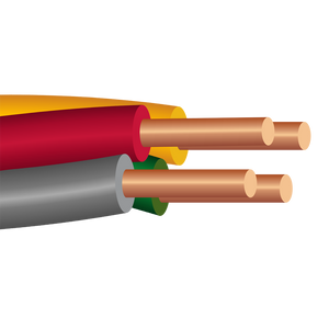 1000' 4/3 Twisted Copper Unjacketed THW Submersible Pump Cable 600V