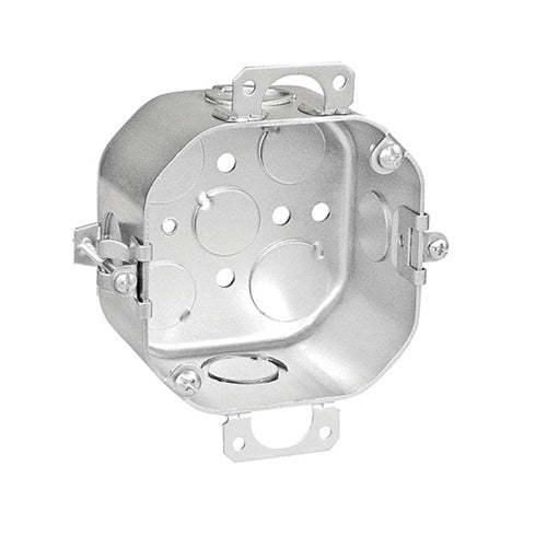 4 Inch Octagon Cut In Old Work Box 3-1/2 Inch Deep (2) 1/2 Inch Knockouts 54181-OW