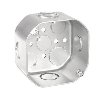 Caja de barra en T octogonal de 4 pulgadas con alambre de amarre en la parte posterior y 4 ranuras de barra en T de 3-1/2 pulgadas de profundidad 54181-TBAR